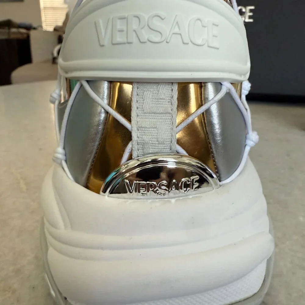 VERSACE Mercury M_VS_03 Rope, Leather‎ and Mesh Sneakers. 46